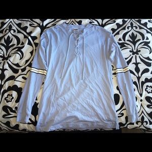 Pink Lace-Up Long Sleeve Tee